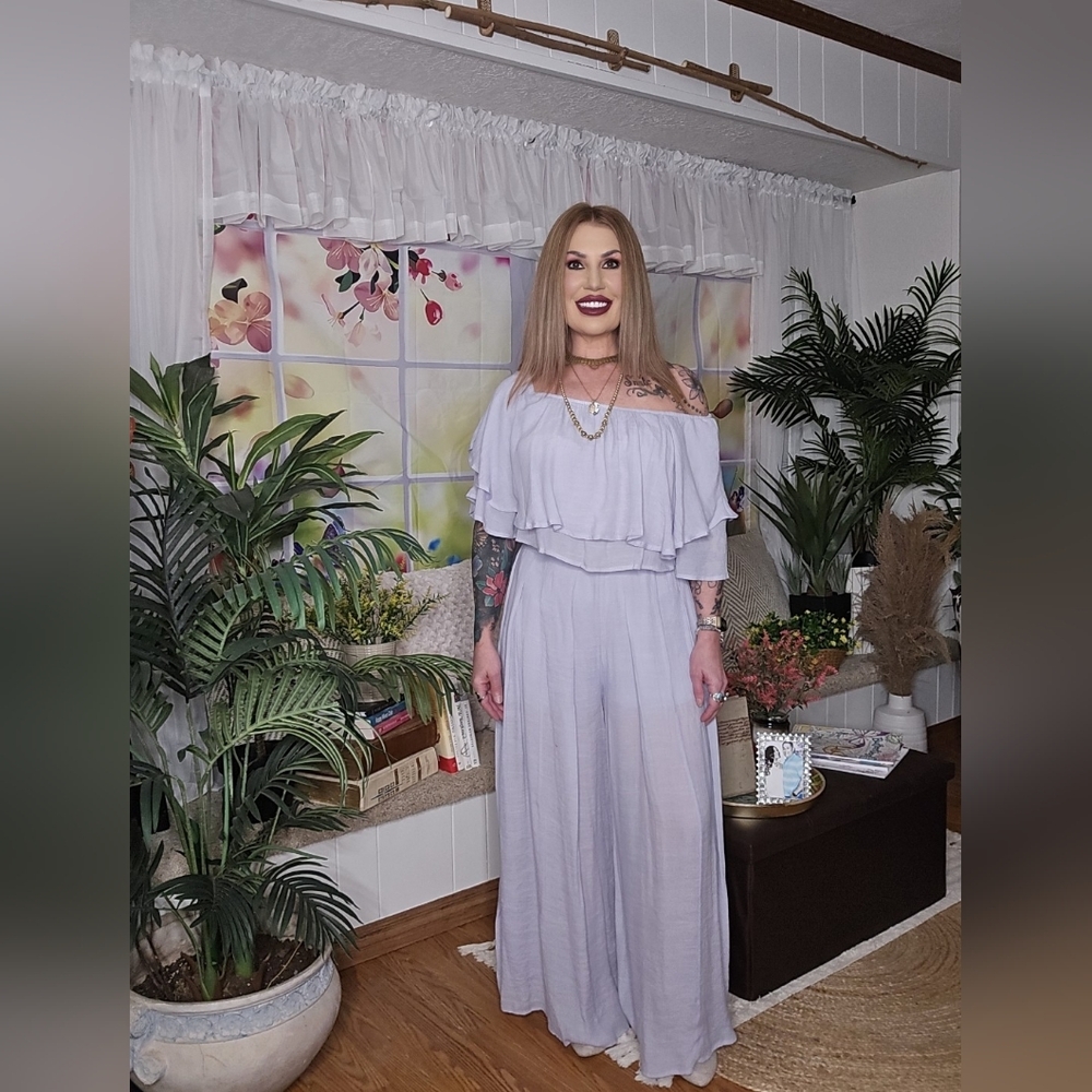 Lavender Blouse & Pants Set